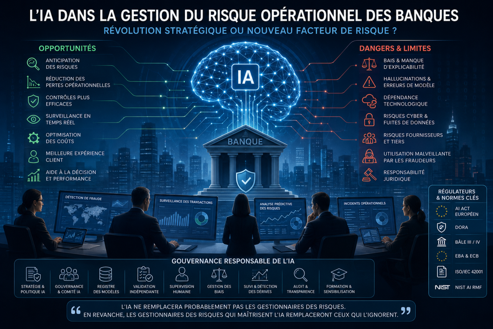 L'Intelligence Artificielle dans la gestion du risque opérationnel des banques : révolution stratégique ou nouveau facteur de risque ?